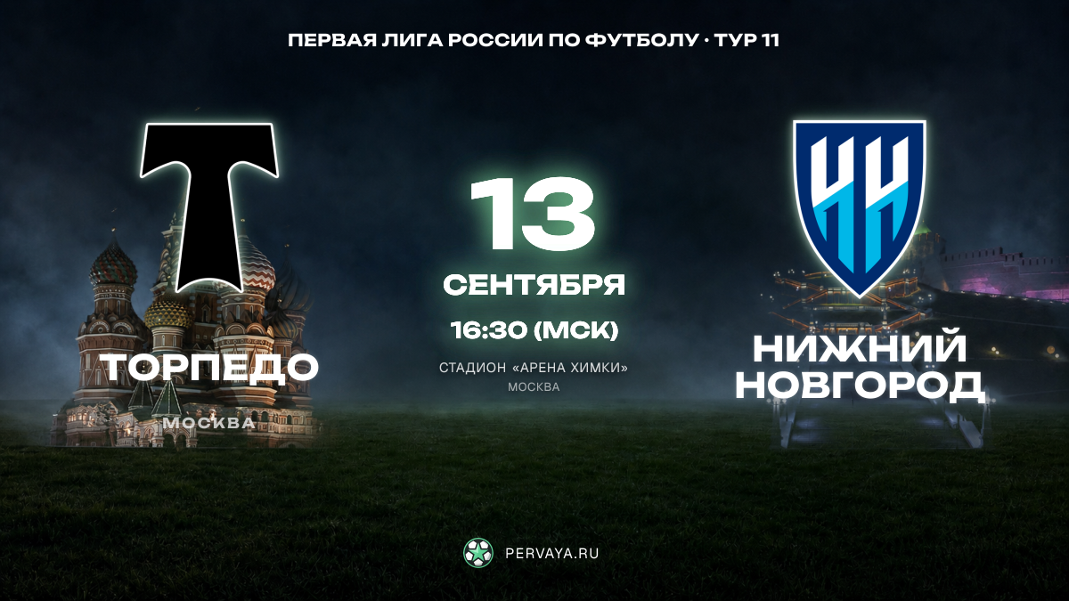 Торпедо — Нижний Новгород — карточка матча, тур 11