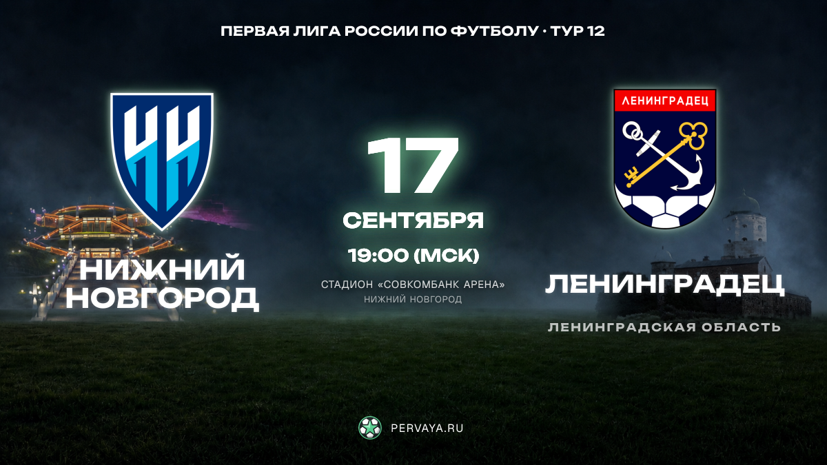 Нижний Новгород — Ленинградец — карточка матча, тур 12