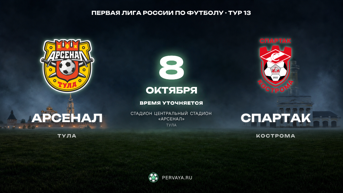 Арсенал — Спартак — карточка матча, тур 13
