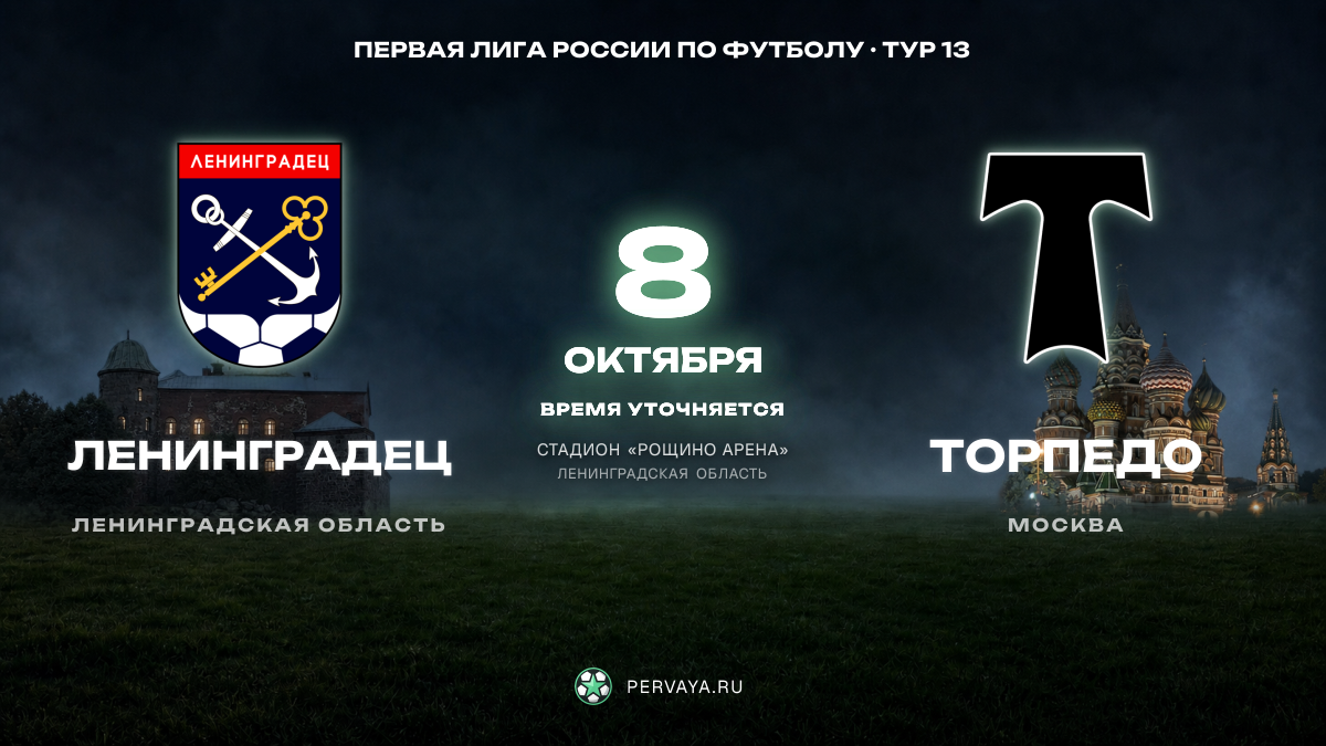 Ленинградец — Торпедо — карточка матча, тур 13