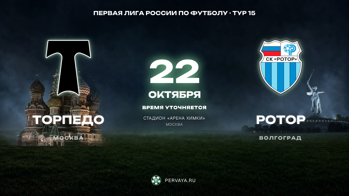Торпедо — Ротор — карточка матча, тур 15