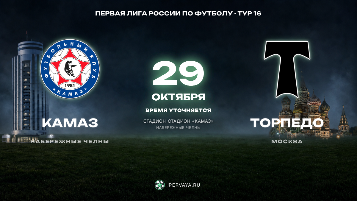 КАМАЗ — Торпедо — карточка матча, тур 16