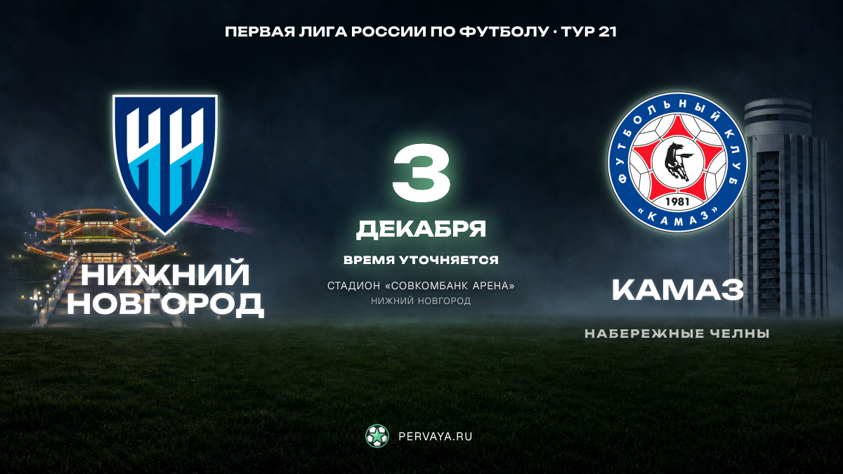 Нижний Новгород — КАМАЗ — карточка матча, тур 21
