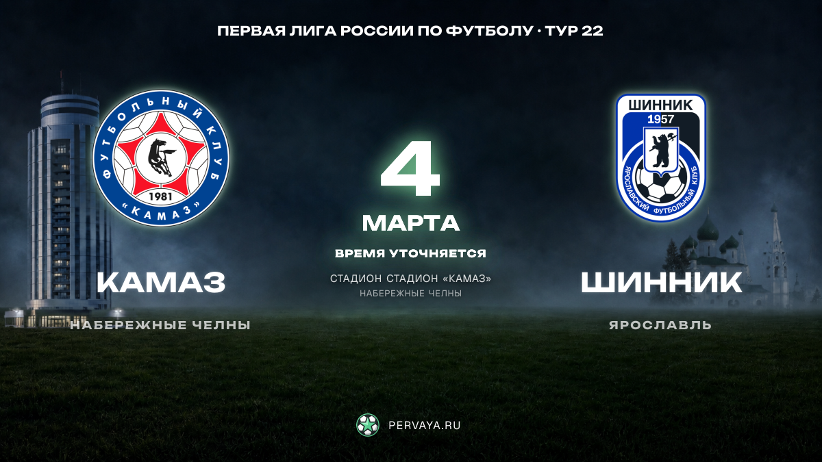 КАМАЗ — Шинник — карточка матча, тур 22