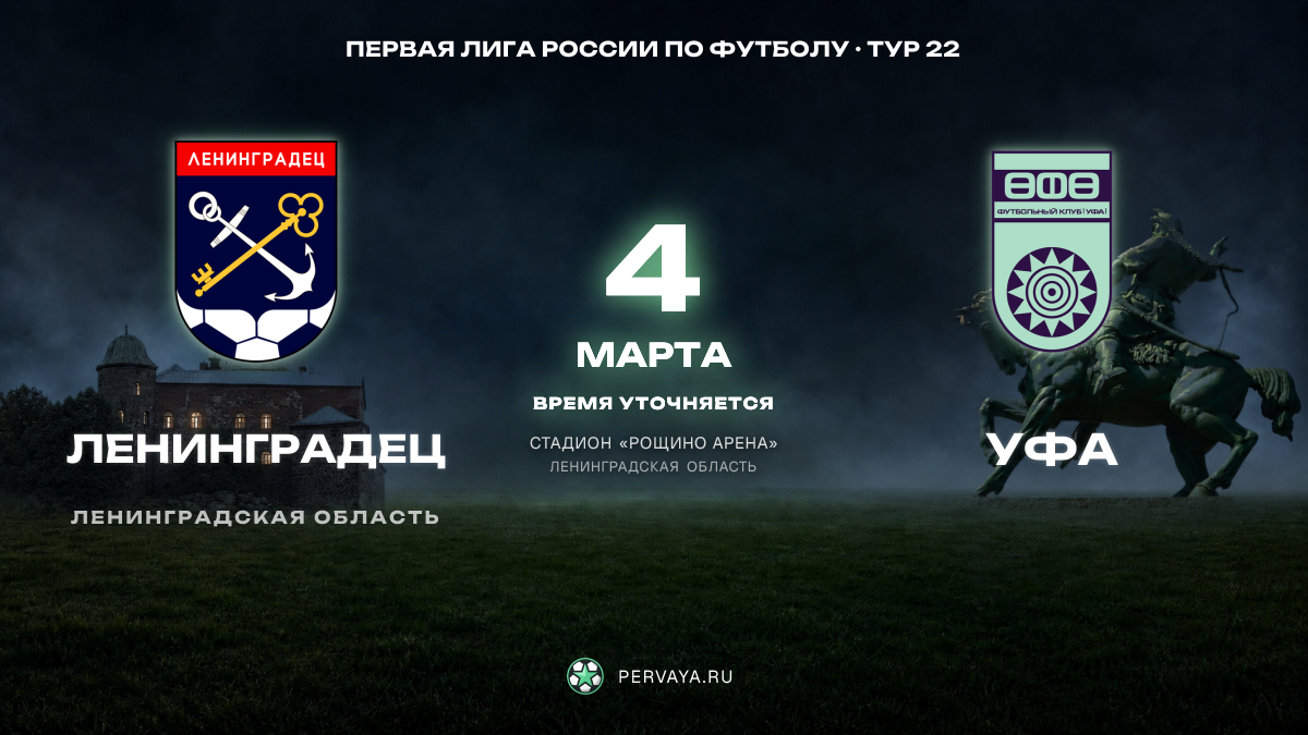 Ленинградец — Уфа — карточка матча, тур 22