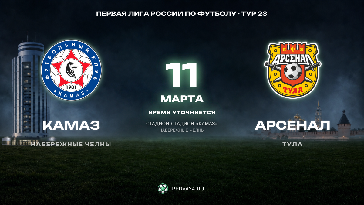 КАМАЗ — Арсенал — карточка матча, тур 23