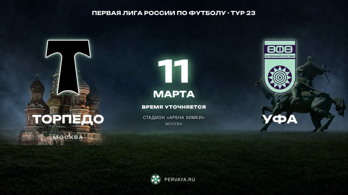 Торпедо — Уфа — карточка матча, тур 23
