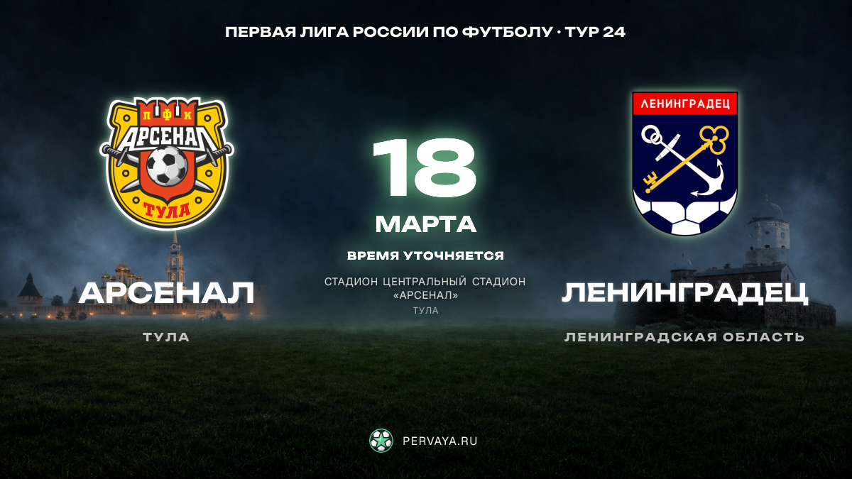 Арсенал — Ленинградец — карточка матча, тур 24