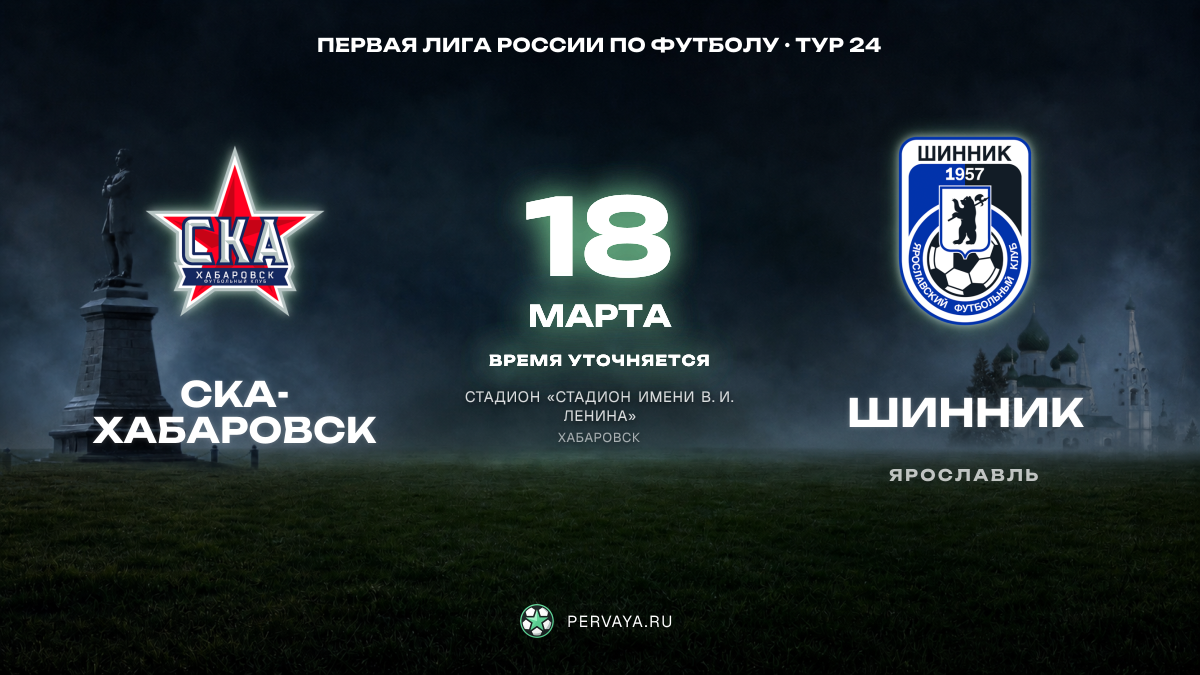 СКА-Хабаровск — Шинник — карточка матча, тур 24