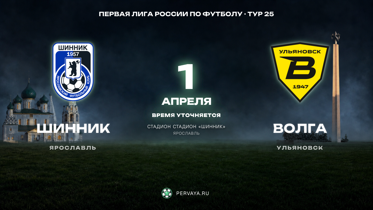 Шинник — Волга — карточка матча, тур 25