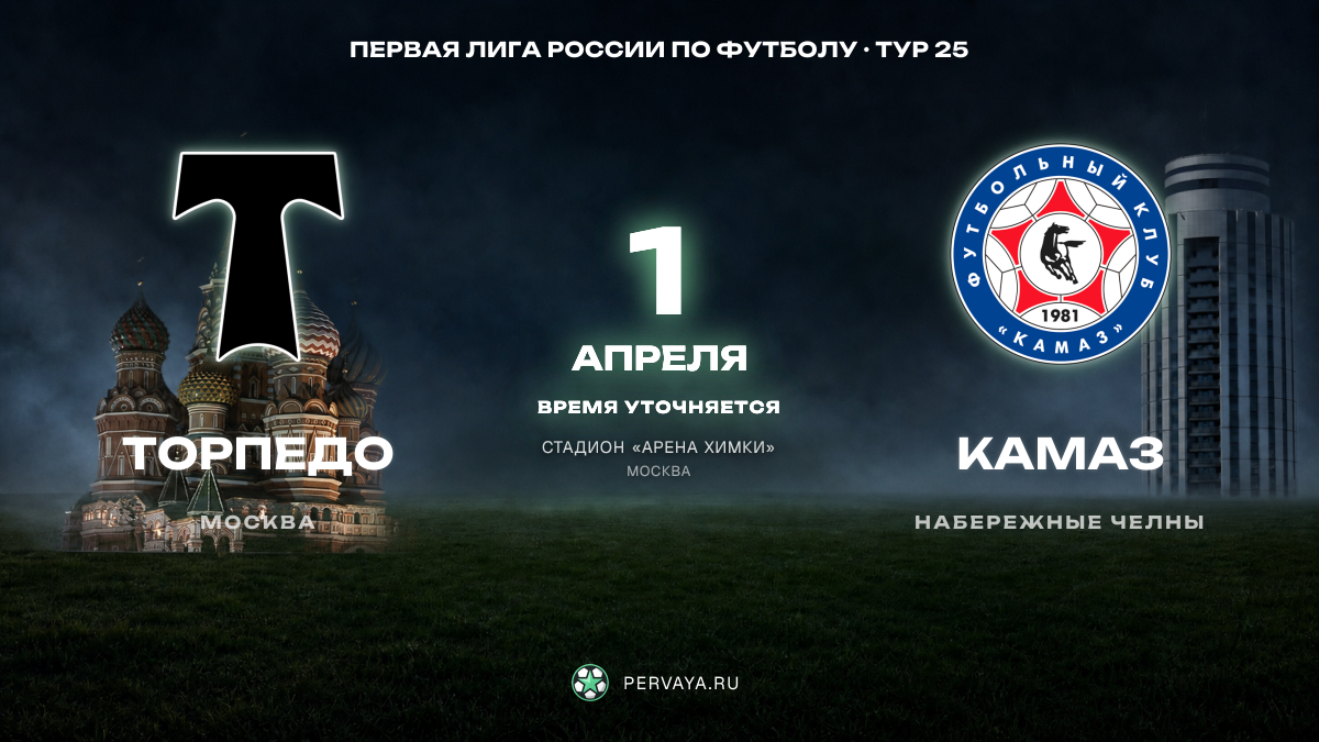 Торпедо — КАМАЗ — карточка матча, тур 25
