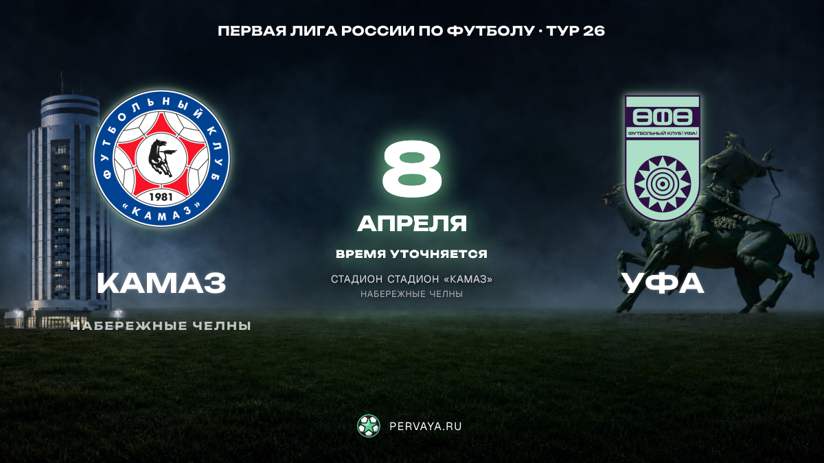 КАМАЗ — Уфа — карточка матча, тур 26