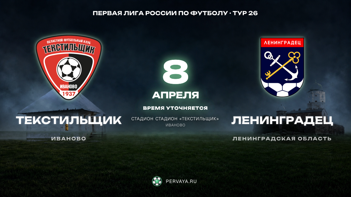 Текстильщик — Ленинградец — карточка матча, тур 26