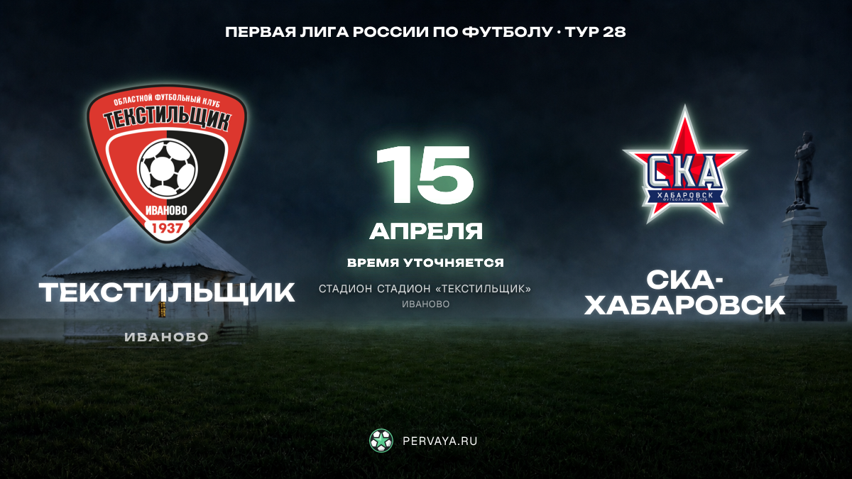 Текстильщик — СКА-Хабаровск — карточка матча, тур 28