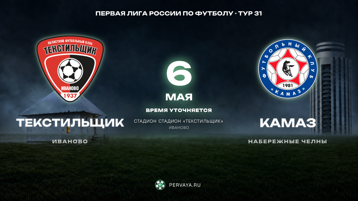 Текстильщик — КАМАЗ — карточка матча, тур 31