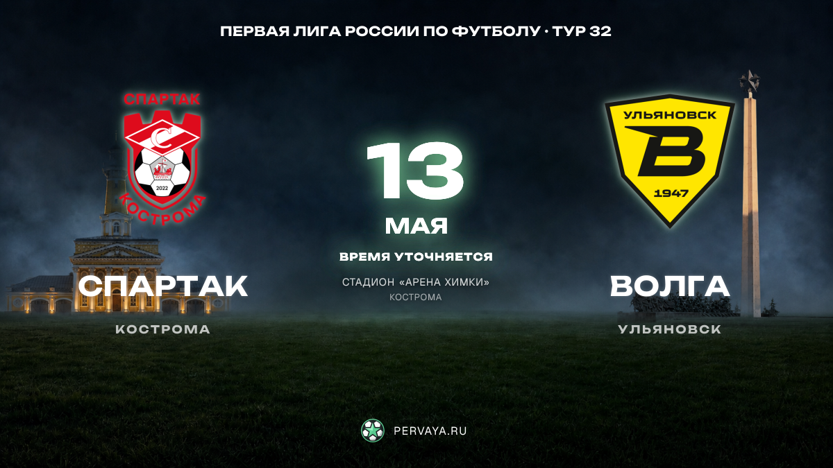 Спартак — Волга — карточка матча, тур 32