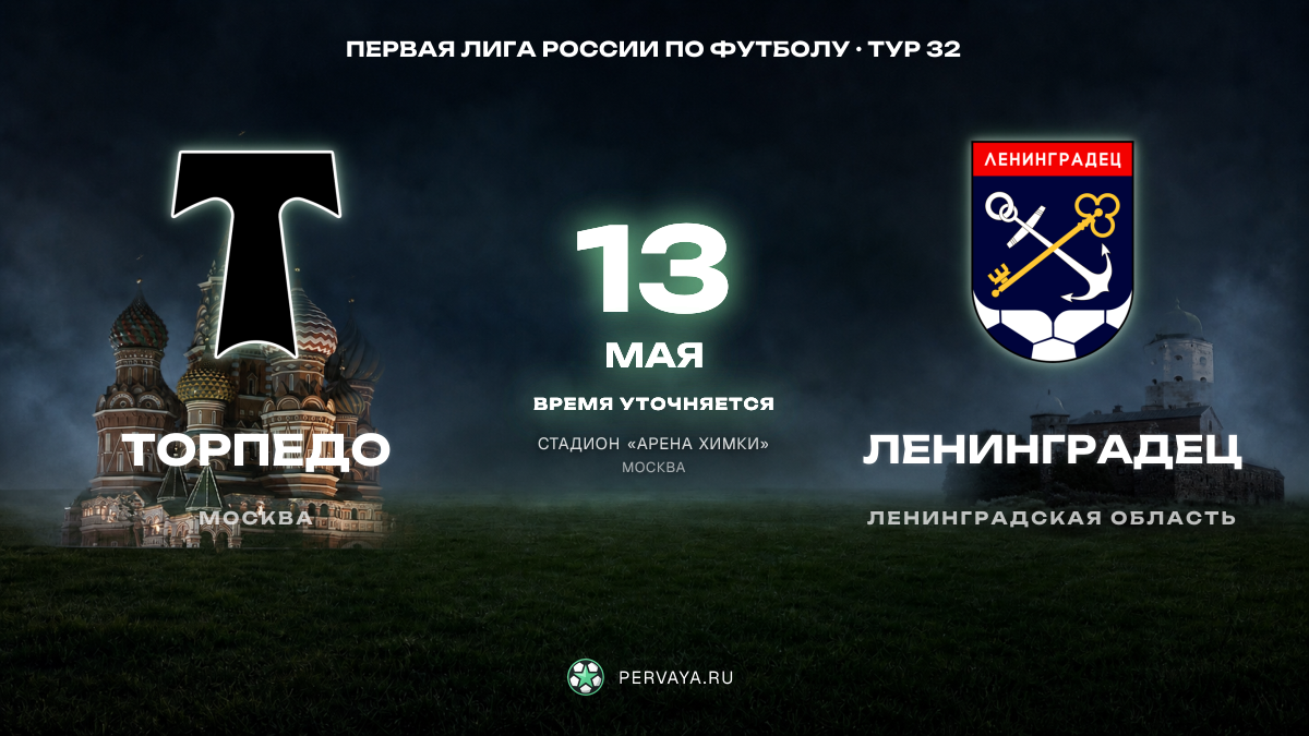 Торпедо — Ленинградец — карточка матча, тур 32