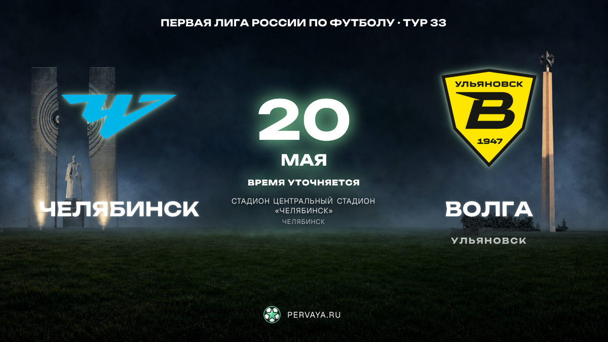 Челябинск — Волга — карточка матча, тур 33