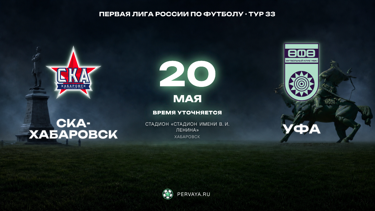 СКА-Хабаровск — Уфа — карточка матча, тур 33