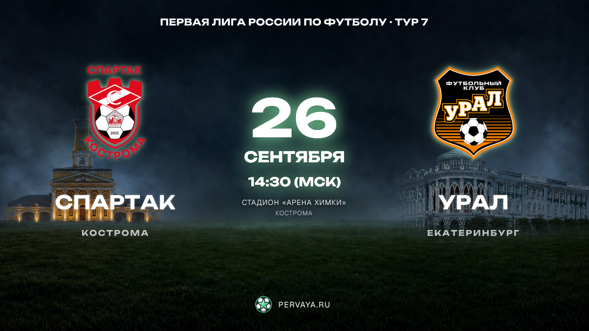 Спартак — Урал — карточка матча, тур 7