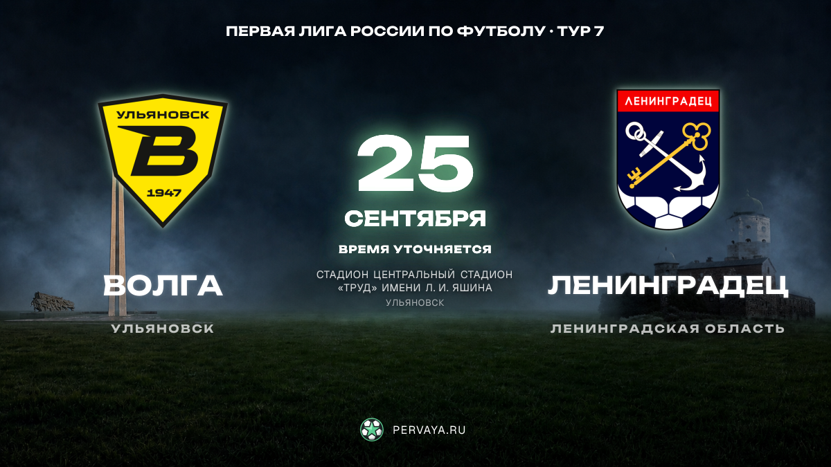 Волга — Ленинградец — карточка матча, тур 7